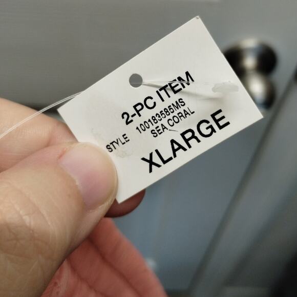 State of Day NWT Size XL Coral Pink Satin Pull-On Elastic Waist Pajama Pants - Picture 5 of 5